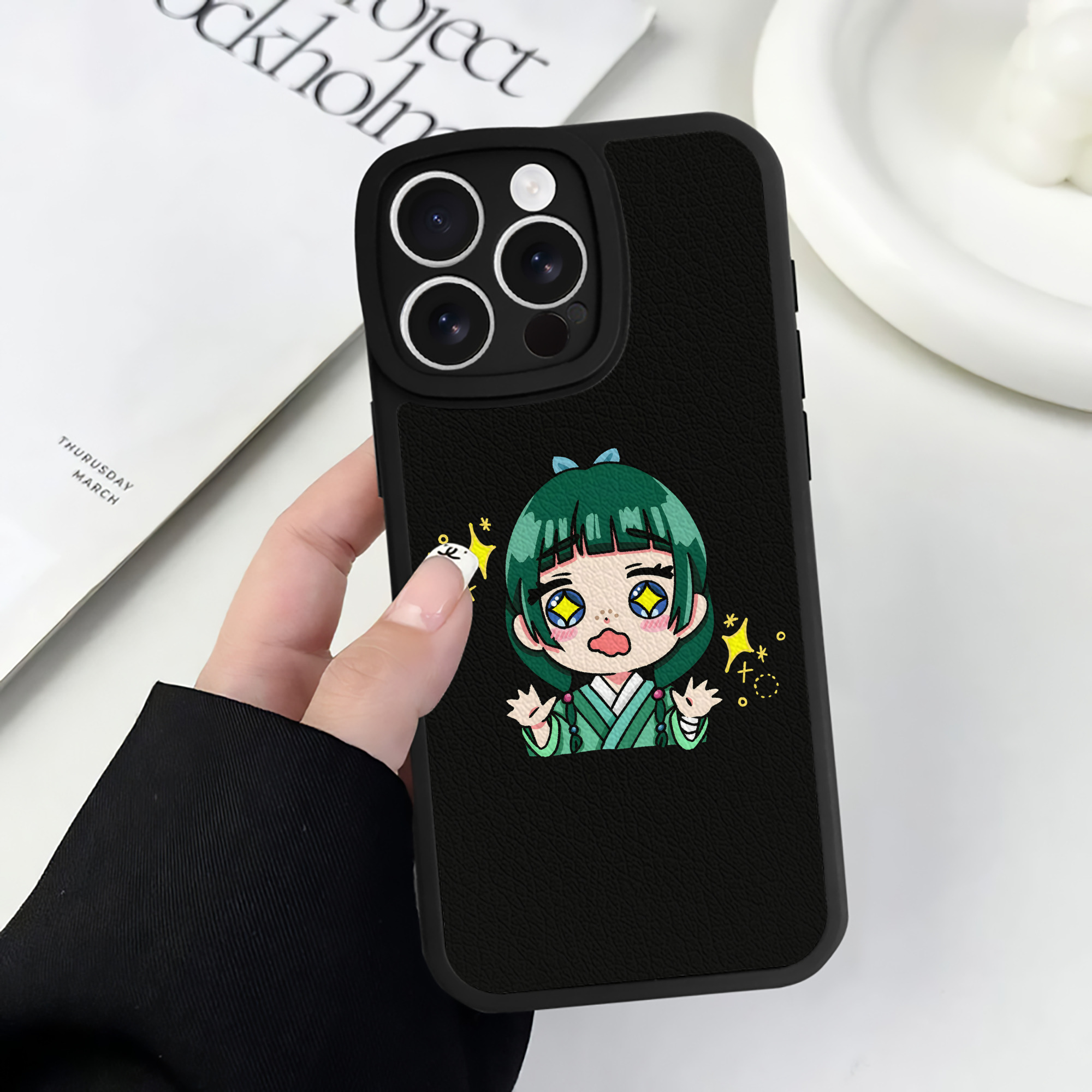 （画像用） 薬屋のひとりごと The Apothecary Diaries 【iPhone 16シリーズ対応】シリコンスマホケース（レザー調） 材質：シリコン